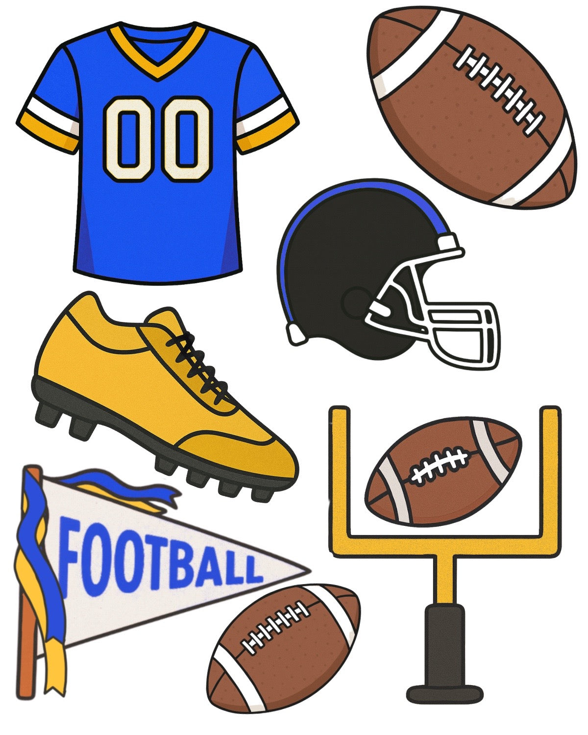 cookie ball football helmets Football Game Cookie Cutter Set – Cheerful Baker