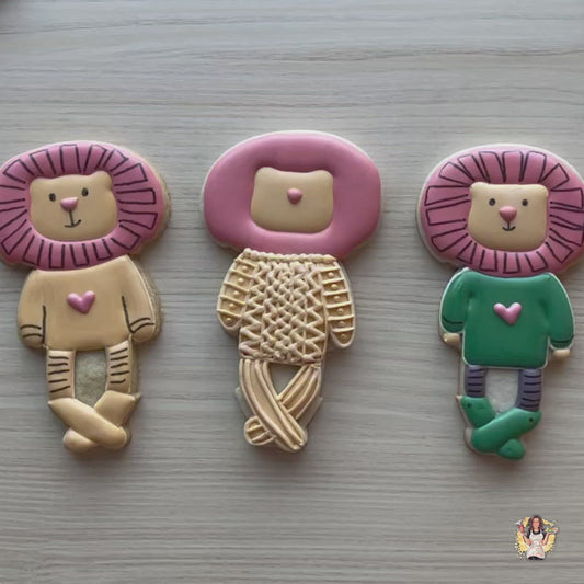 Lion doll cookie cutter