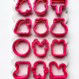 12 piece Advent Calendar Mini Cookie Cutter Set