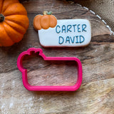 Baby pumpkin plaque cookie cutter | The Cheerful Baker