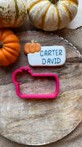 Load image into Gallery viewer, Baby pumpkin plaque cookie cutter | The Cheerful Baker
