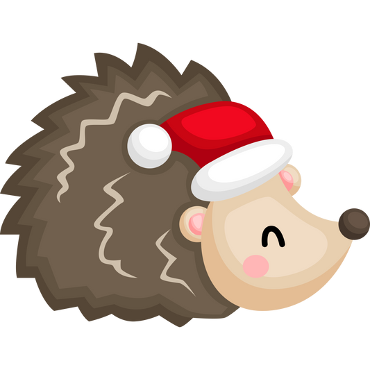 Christmas  hedgehog cookie cutter