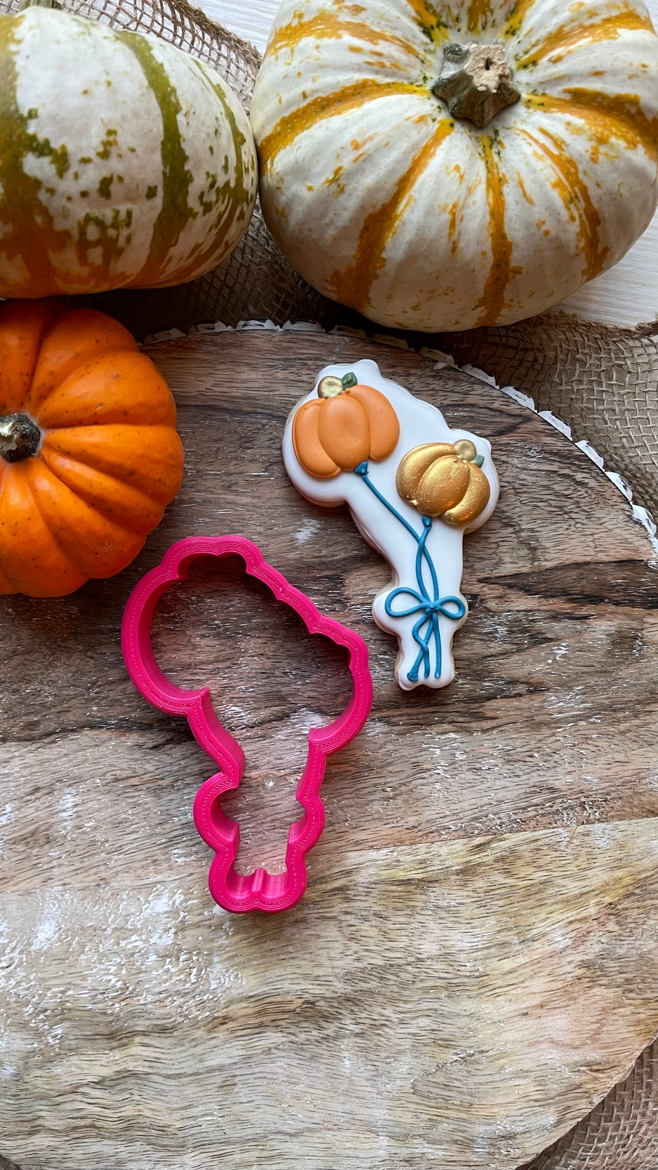Pumpkin Balloon Cookie Cutter | The Cheerful Baker
