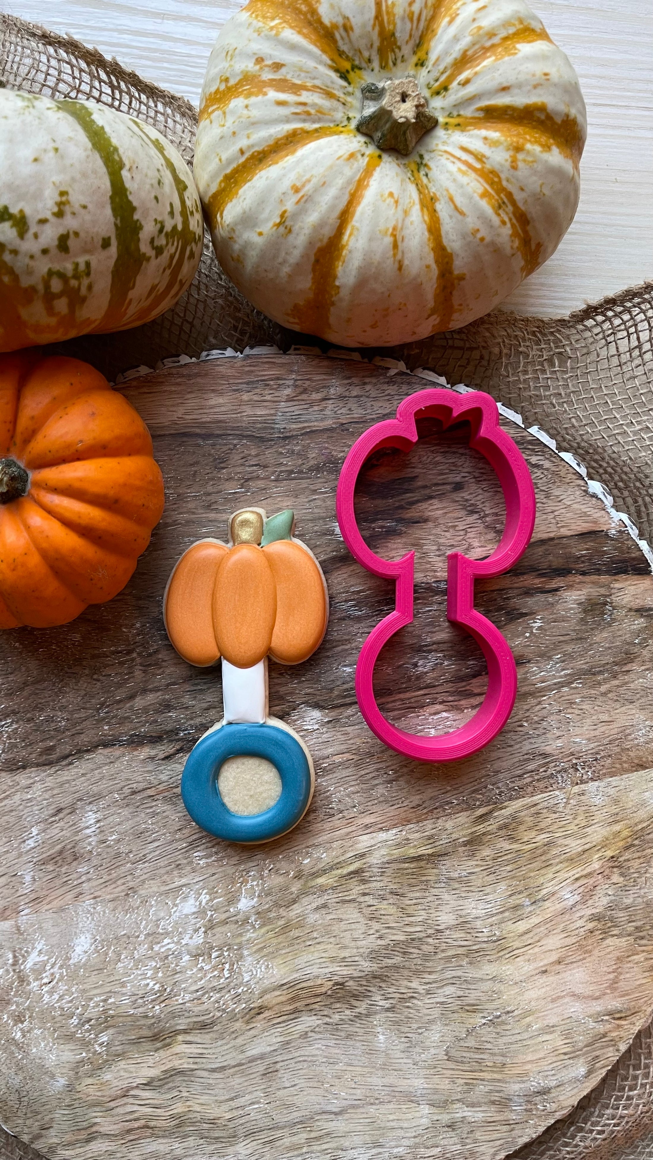 Pumpkin Rattle Cookie Cutter | The Cheerful Baker