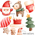 Load image into Gallery viewer, Santa Cookie Cutter Set Clip Art
