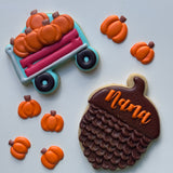 Pumpkin wagon and acorn cookie cutter as seen on the Bake Fest