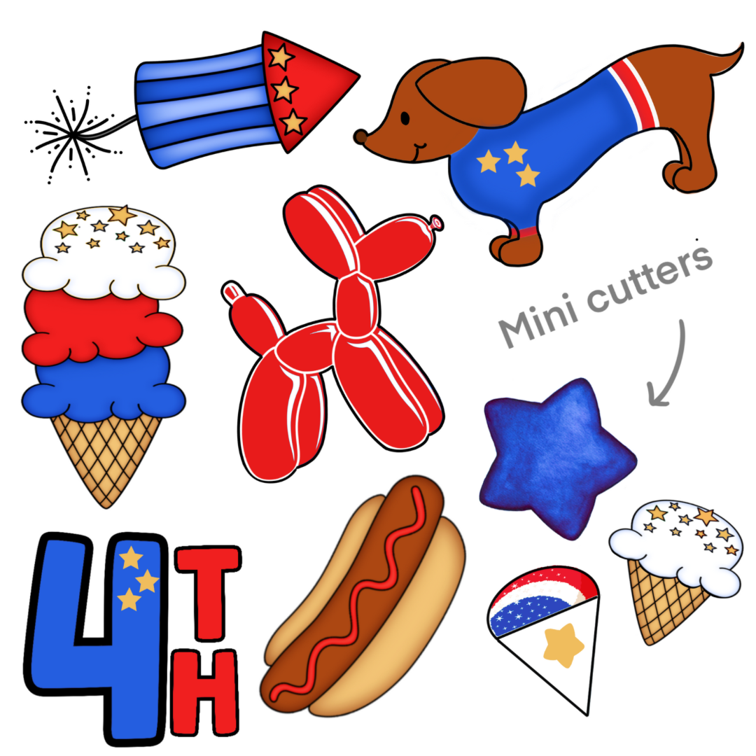 4th of july cookie cutter set | The Cheerful Baker