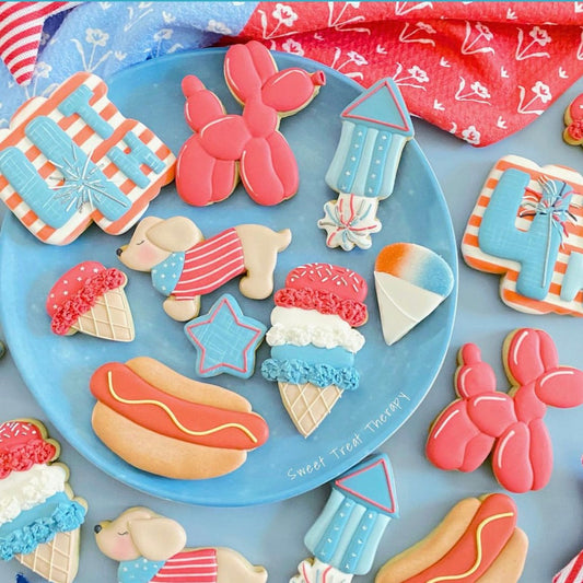 4th of July Decorated Sugar Cookies | The Cheerful Baker