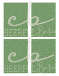 Load image into Gallery viewer, Green patterned cookie backer card for packaging  - file download

