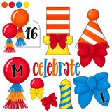 Birthday Cookie Cutters - Birthday and Bows Set