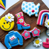 groovy 4th of July Cookies | The Cheerful Baker