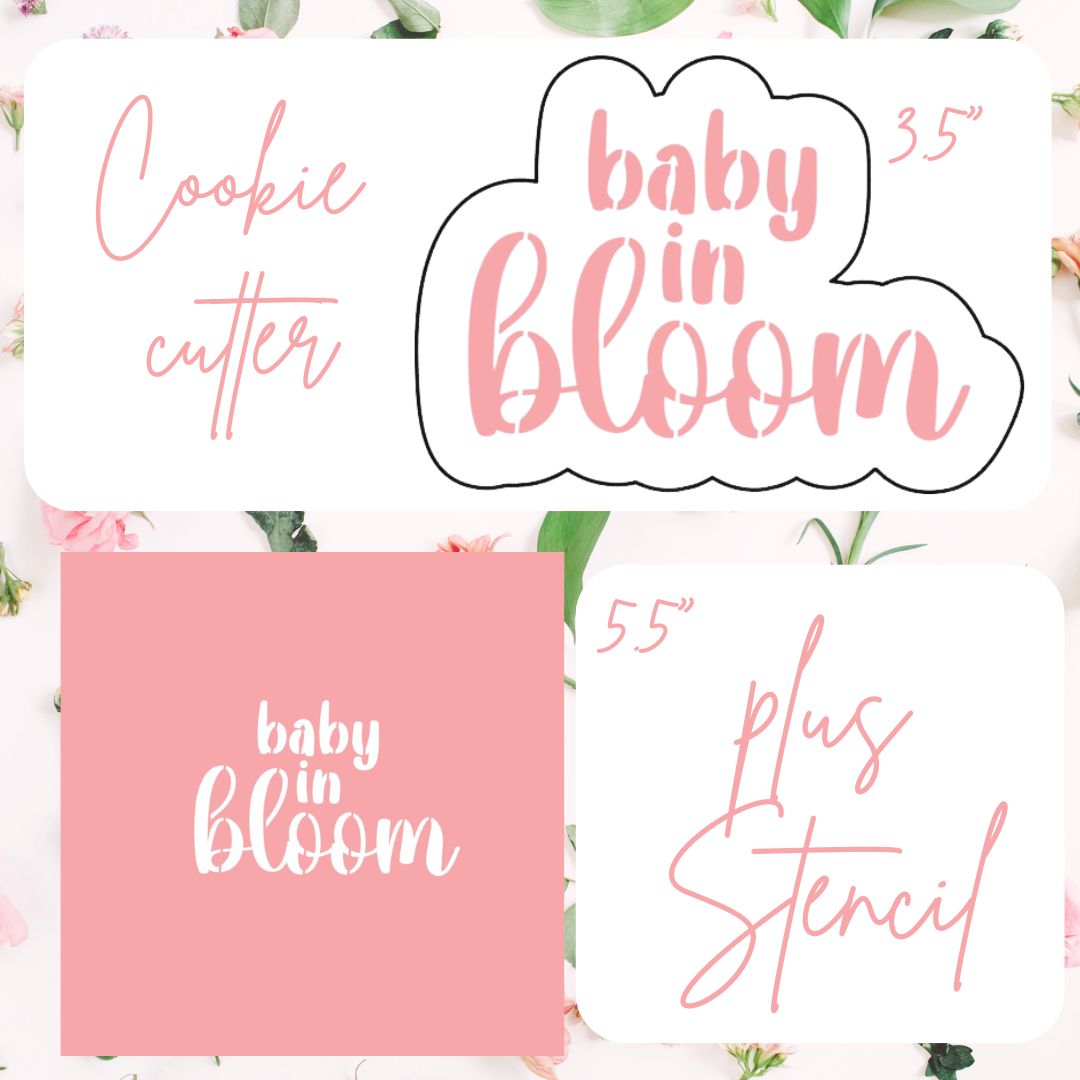 Baby in Bloom Cookie Cutter and Stencil Set