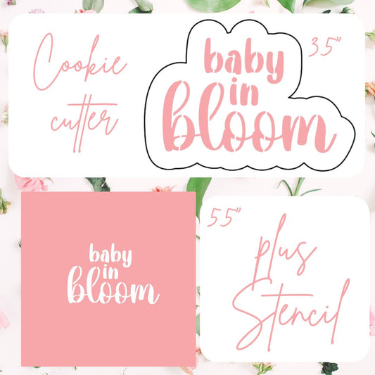 Baby in Bloom Cookie Cutter and Stencil Set