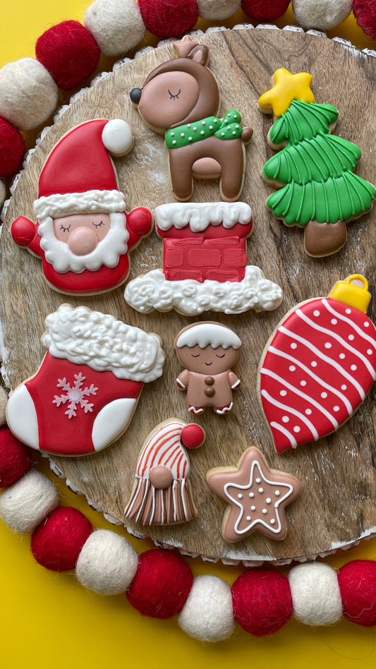 cookie decorating class | christmas santa on the rooftop | |the cheerful baker