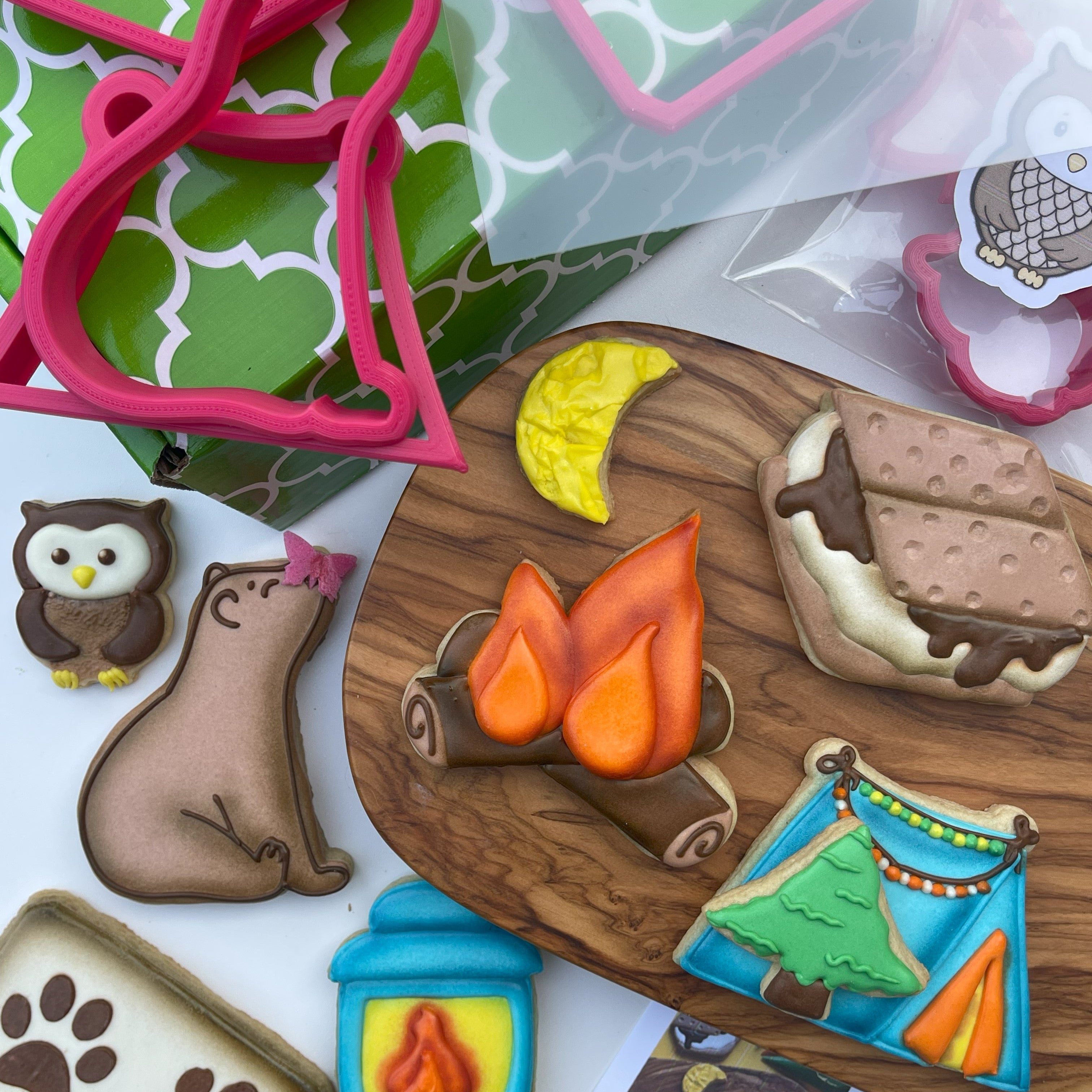 decorated camp cookies | The Cheerful Baker