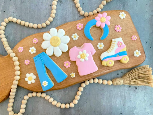 Royal Icing Transfer Template (PDF Download) – Perfect for Cookies - Daisy transfer sheet