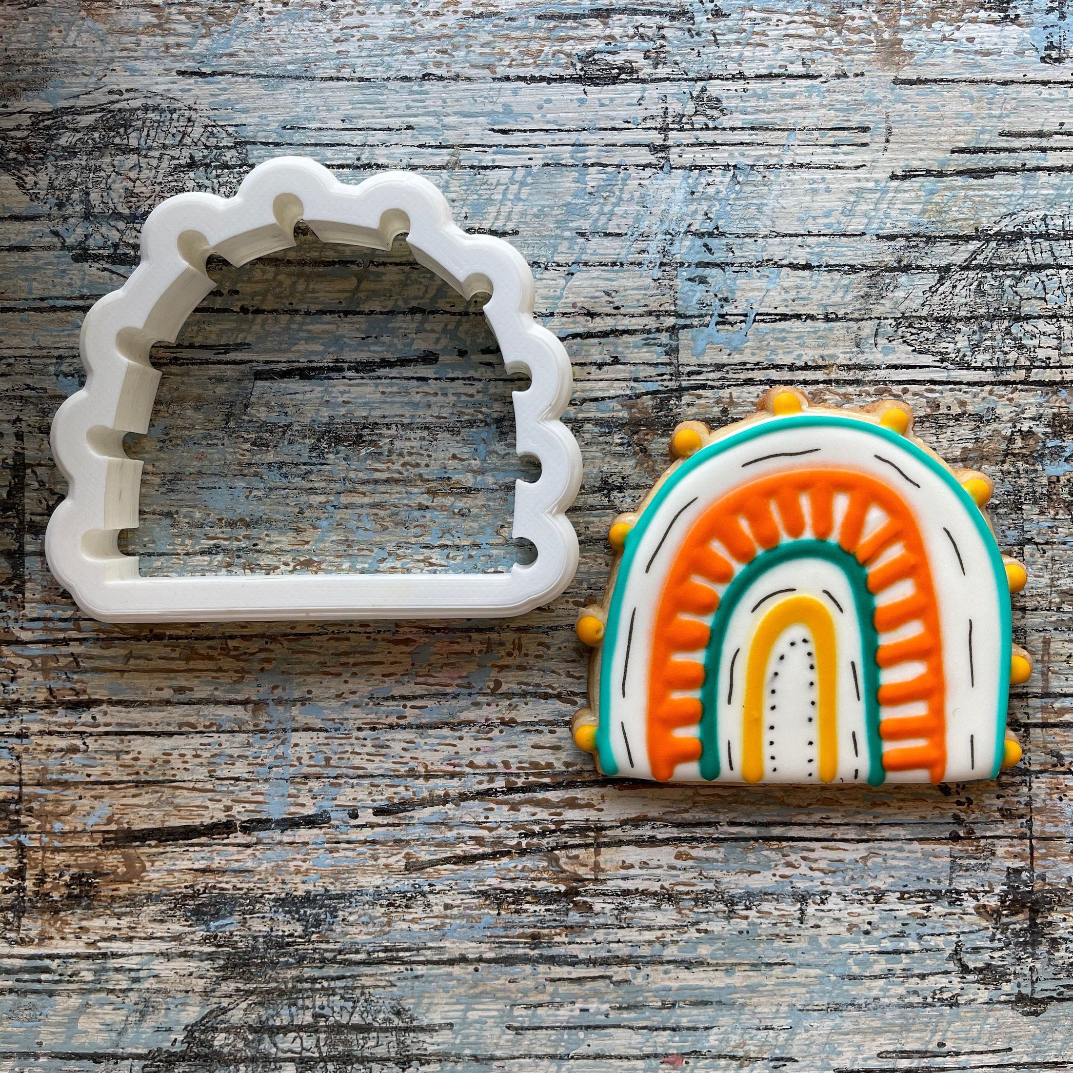 boho rainbow cookie cutter