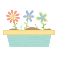 Load image into Gallery viewer, Spring planter box filled with flowers cookie cutter

