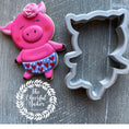 Load image into Gallery viewer, Pig Cookie Cutter 4.5 inches tall
