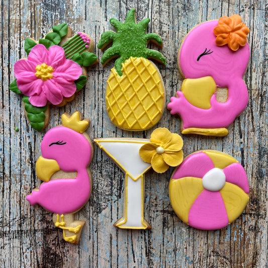 6 flamingo fun cookie cutter set