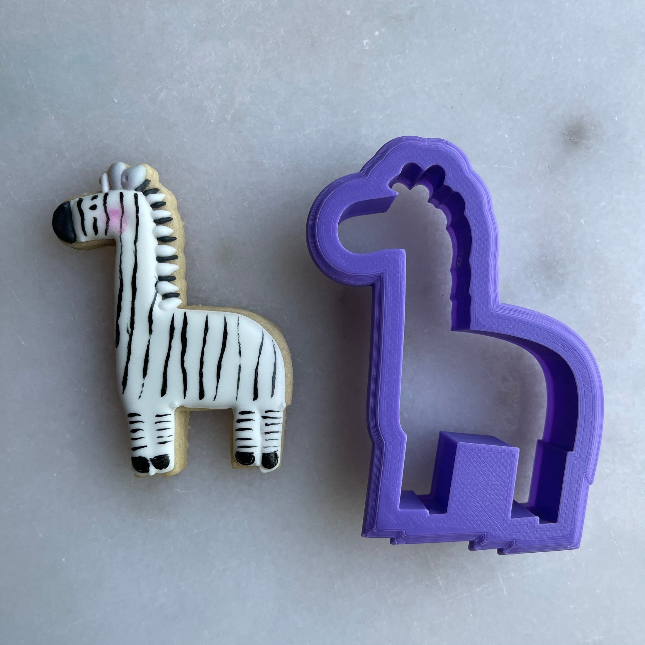 Zebra finished Cookie Cutter 3.5 inches tall