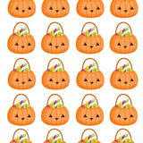 Pumpkin treat bag royal icing transfer sheet set