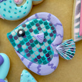 5 piece Mermaid Cookie Cutter set.  Finished Cookie Cutters