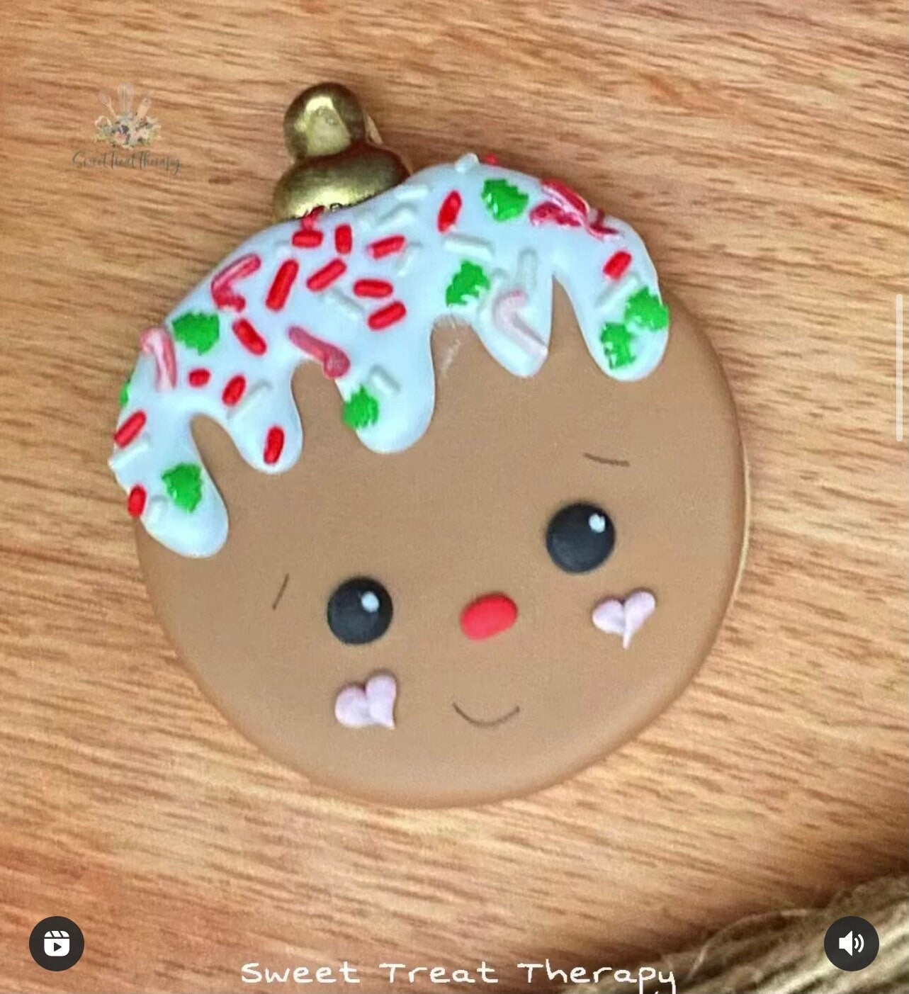 3.5 inch round Christmas ornament cookie cutter