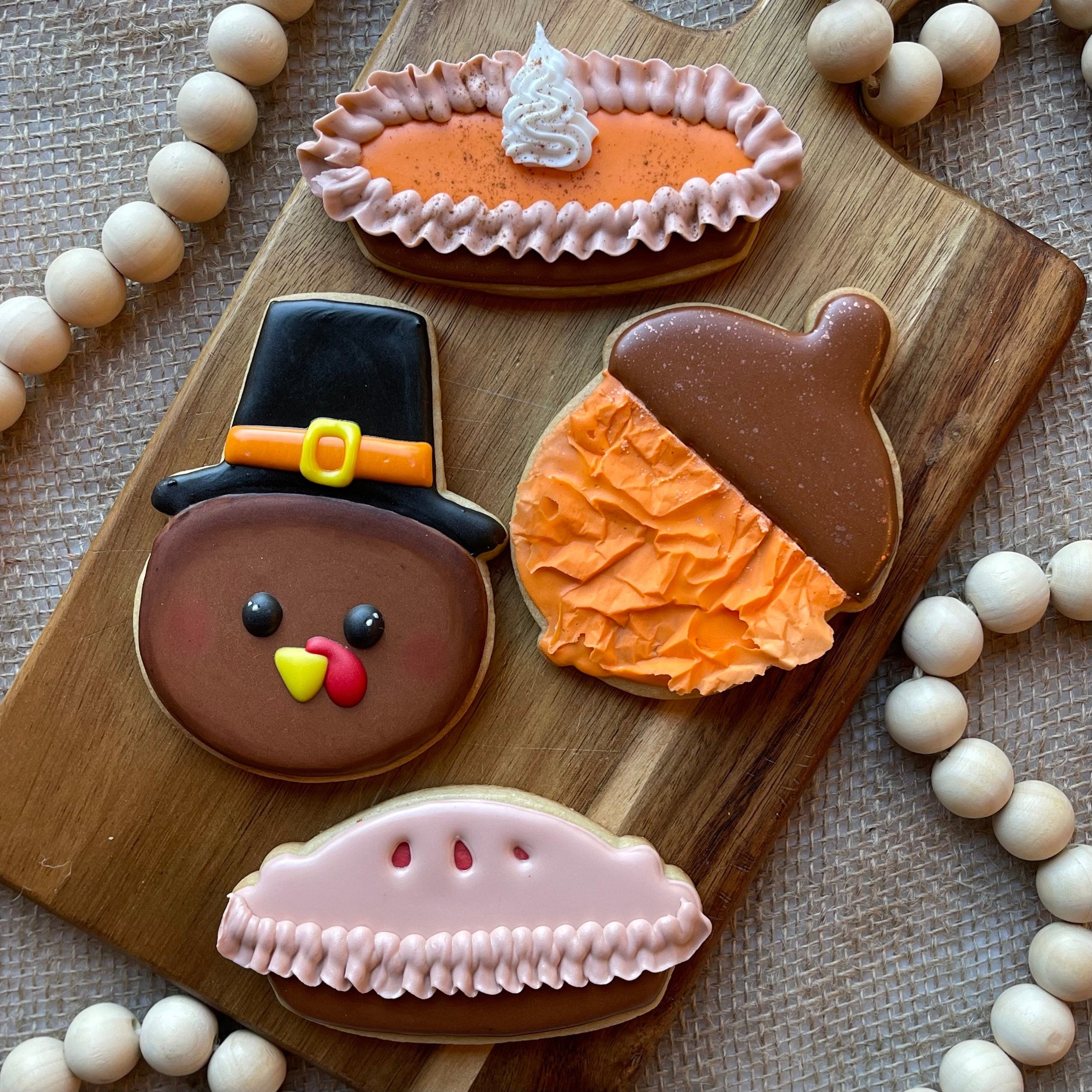 4 Piece Thanksgiving Cookie Cutter Set