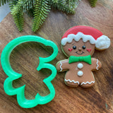 Cheerful gingerbread family cookie cutter set