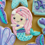5 piece Mermaid Cookie Cutter set.  Finished Cookie Cutters