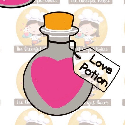 Valentine potion bottle cookie cutter