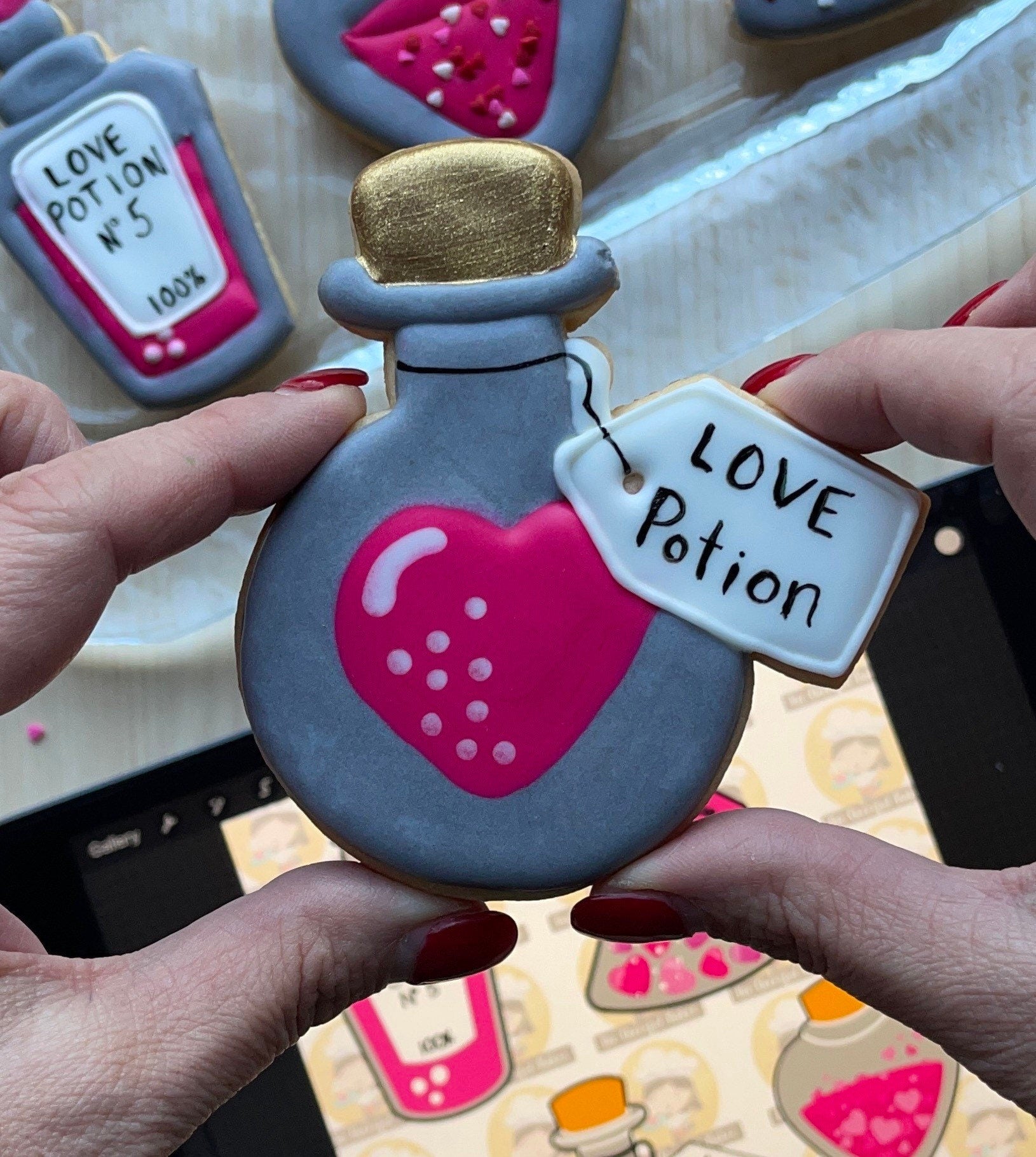 Love potion bottle cookie cutter