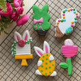 Load image into Gallery viewer, Easter bunny with Easter egg cookie cutter
