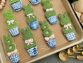 Load image into Gallery viewer, Spring bunny topiary cookie cutter
