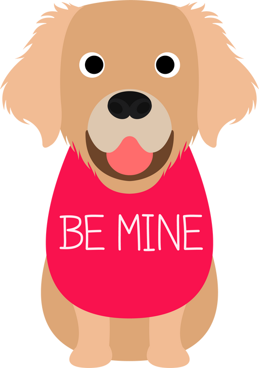 Golden retriever dog Valentine’s Day cookie cutter