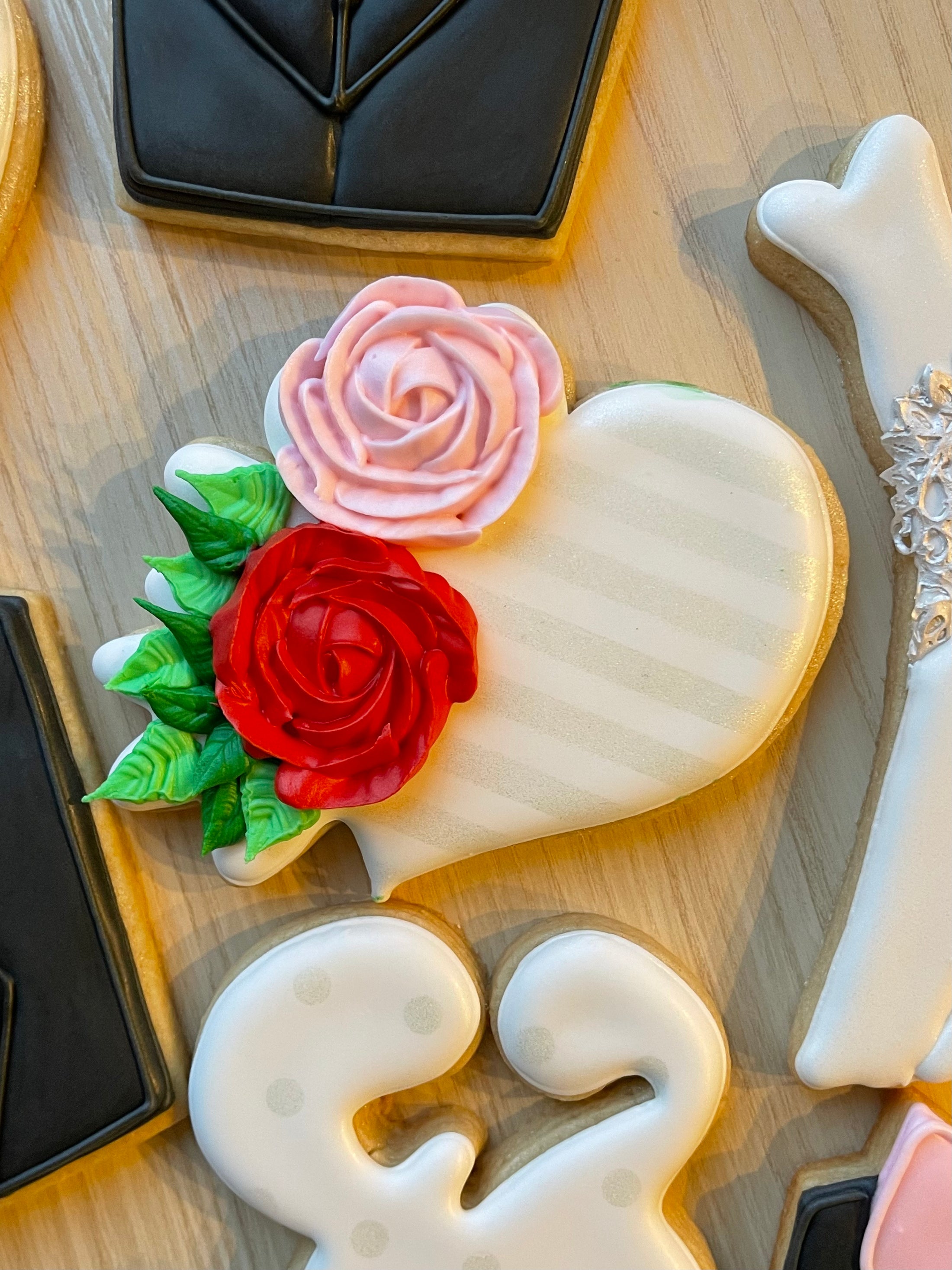 Floral heart cookie cutter