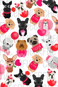 Load image into Gallery viewer, Valentine pug with sign cookie cutter
