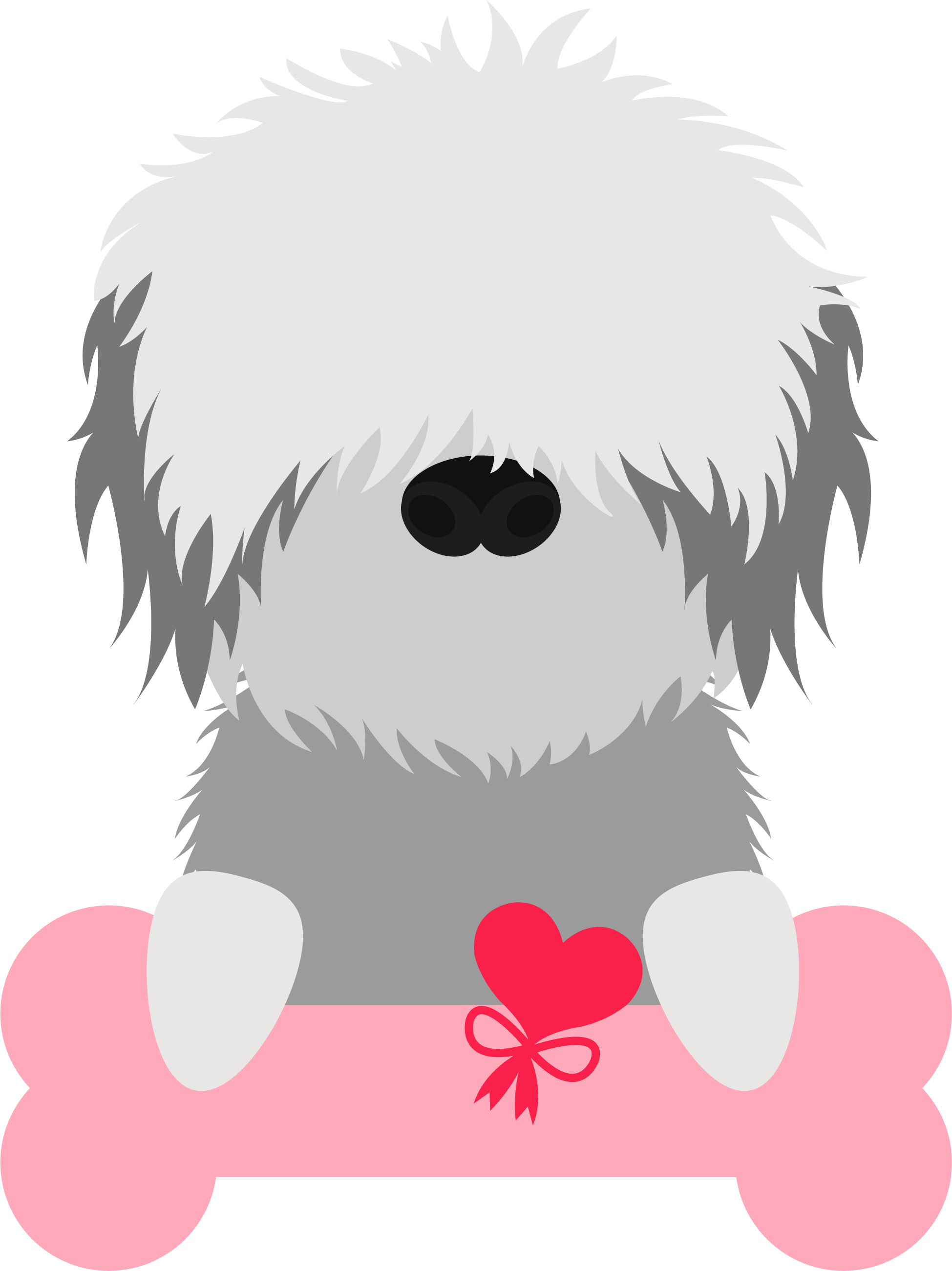 Sheep dog Valentine’s Day cookie cutter