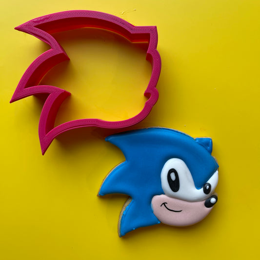 Sonic The Hedgehog face 3.5  inch cookie cutter