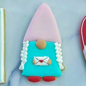 Gnome girl Valentine cookie cutter