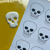 Large Skull Royal Icing Transfer Sheets Digital Download