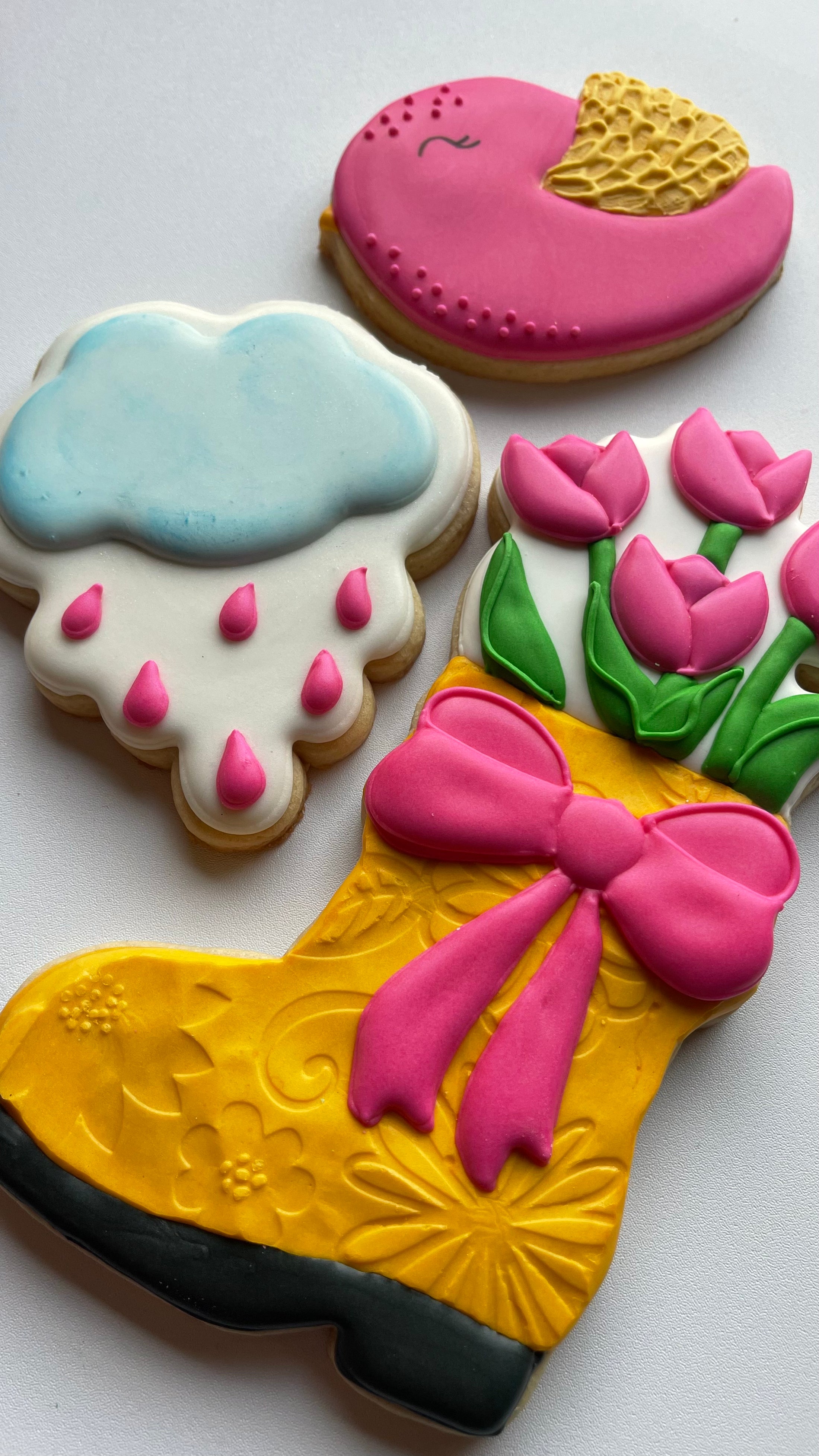 Rain boot with tulips cookie cutter
