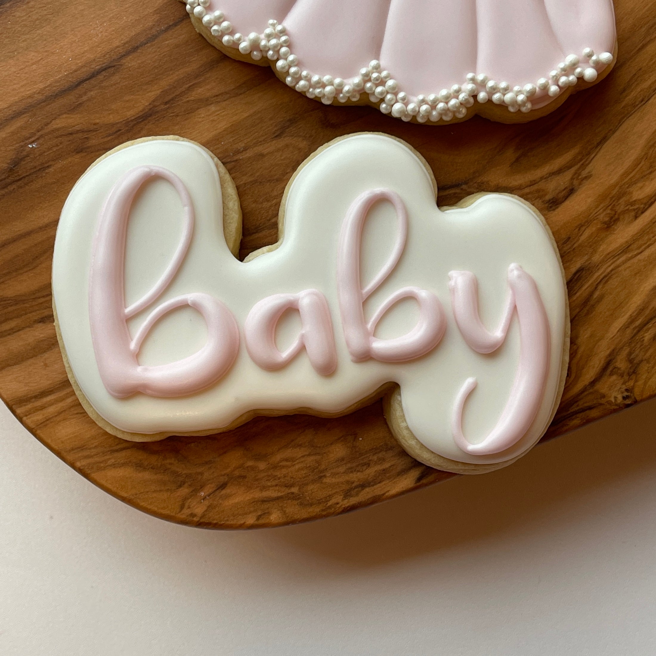Baby word plaque cookie cutter