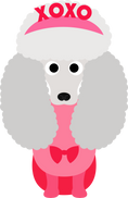 Load image into Gallery viewer, Poodle dog Valentine’s Day cookie cutter
