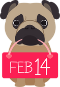 Load image into Gallery viewer, Valentine pug with sign cookie cutter
