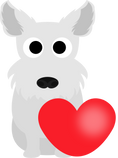 Load image into Gallery viewer, White Scottie dog Valentine’s Day cookie cutter
