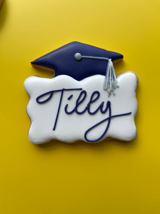 Graduation cap plaque cookie cutter