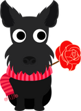 Load image into Gallery viewer, Black Scottie dog Valentine’s Day cookie cutter
