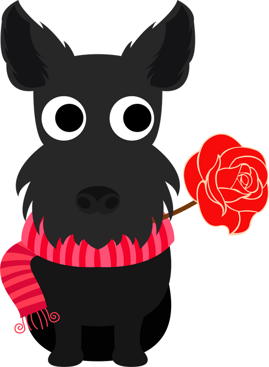 Black Scottie dog Valentine’s Day cookie cutter